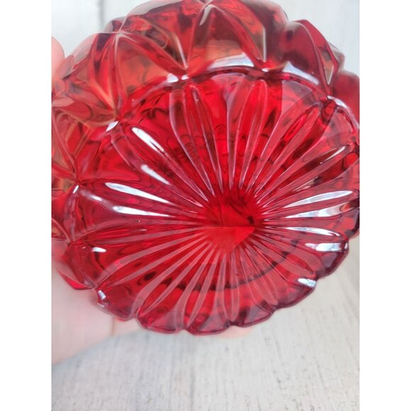 Shannon crystals red Hershey kisses Ruby candy dish - Picture 6 of 6